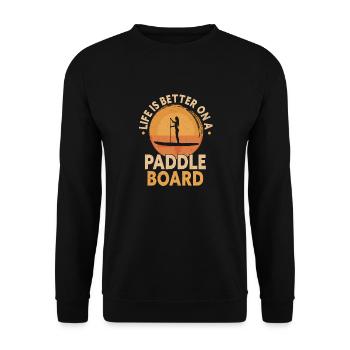 SUP Paddle Board Paddleboard - Sweat-shirt Unisexe - noir - Devant - Alina (178cm) & Michal (187cm)