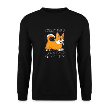 Je ne me débarrasse pas de la citation de Corgi - Sweat-shirt Unisexe - noir - Devant - Alina (178cm) & Michal (187cm)