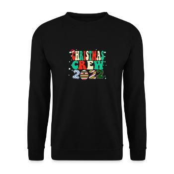 Christmas Crew - Family Vintage Christmas Pajama - Unisex Sweatshirt - black - Front - Alina (178cm) & Michal (187cm)