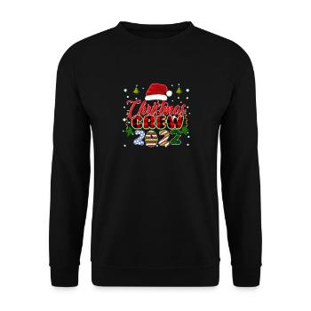 Christmas 2022 - Cute Funny Christmas Pajama Famil - Unisex Sweatshirt - black - Front - Alina (178cm) & Michal (187cm)