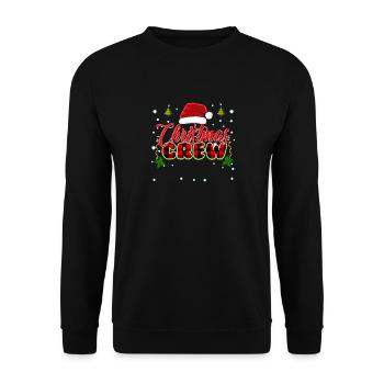 Family Matching Christmas Design - Christmas Crew - Unisex Sweatshirt - black - Front - Alina (178cm) & Michal (187cm)