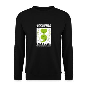 Mental Health Depression Motivation Anxiety Dream - Unisex Sweatshirt - black - Front - Alina (178cm) & Michal (187cm)
