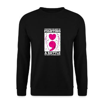 Mental Health Depression Motivation Anxiety Dream - Unisex Sweatshirt - black - Front - Alina (178cm) & Michal (187cm)