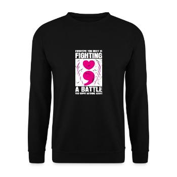 Mental Health Depression Motivation Anxiety Dream - Unisex Sweatshirt - black - Front - Alina (178cm) & Michal (187cm)