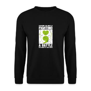 Mental Health Depression Motivation Anxiety Dream - Unisex Sweatshirt - black - Front - Alina (178cm) & Michal (187cm)