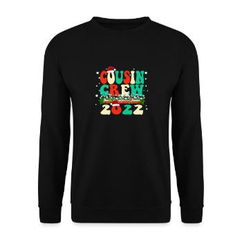 Vintage Color Classic Christmas Design - Cousin Cr - Sweat-shirt Unisexe - noir - Devant - Alina (178cm) & Michal (187cm)