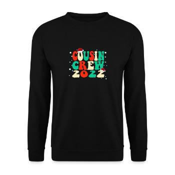 Cosuin Crew 2022 Christmas Family Matching Pajama - Unisex Sweatshirt - black - Front - Alina (178cm) & Michal (187cm)