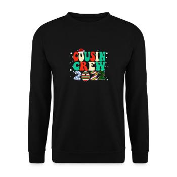 Cousins cute Christmas Pajama Set - Cousin Crew - Unisex Sweatshirt - black - Front - Alina (178cm) & Michal (187cm)