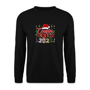 Christmas Design for Cousins Matching Xmas Pajama - Unisex Sweatshirt - black - Front - Alina (178cm) & Michal (187cm)