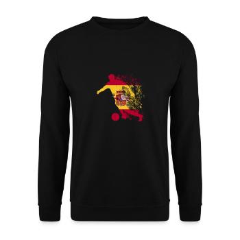 National team Spain Football World Cup - Unisex Sweatshirt - black - Front - Alina (178cm) & Michal (187cm)
