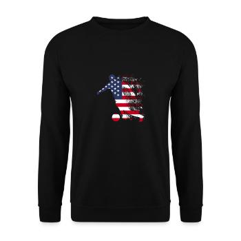National Team USA Soccer World Cup - Unisex Sweatshirt - black - Front - Alina (178cm) & Michal (187cm)