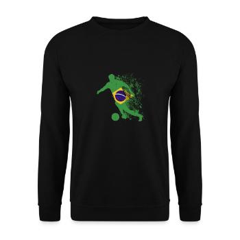 National Team Brazil World Cup - Unisex Sweatshirt - black - Front - Alina (178cm) & Michal (187cm)