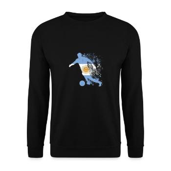 National Team Argentina World Cup - Unisex Sweatshirt - black - Front - Alina (178cm) & Michal (187cm)