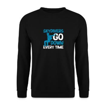 Fallschirmspringer Fallschirmspringer gehen jedes - Unisex Pullover - Schwarz - Vorne - Alina (178cm) & Michal (187cm)