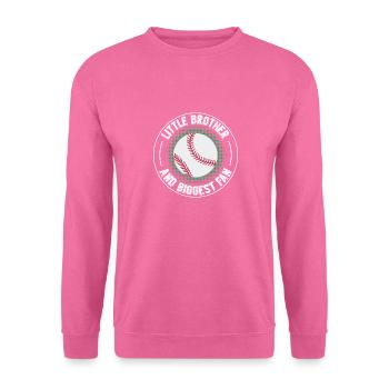 Little brother and biggest fan baseball - Unisex Sweatshirt - pink - Front