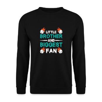 Little brother and biggest fan baseball match - Unisex Sweatshirt - black - Front - Alina (178cm) & Michal (187cm)