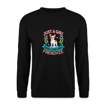 Une seule fille qui a son Français - Sweat-shirt Unisexe - noir - Devant - Alina (178cm) & Michal (187cm)