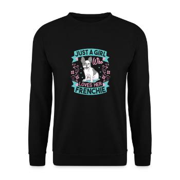 Une seule fille qui a son Français - Sweat-shirt Unisexe - noir - Devant - Alina (178cm) & Michal (187cm)