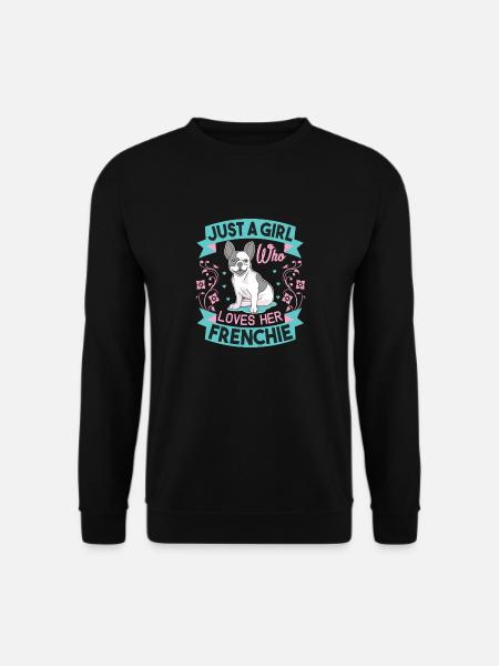 Nur Ein Mädchen, Das Ihre Französische - Unisex Pullover - Schwarz