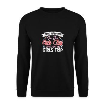 What happens on the girls' journey remains funny - Unisex Sweatshirt - black - Front - Alina (178cm) & Michal (187cm)