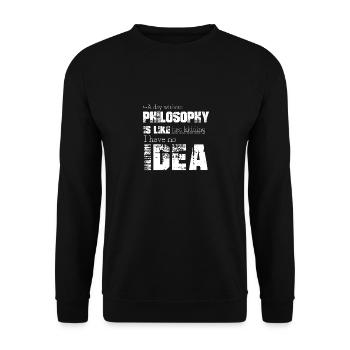 Philosophy - Unisex Sweatshirt - black - Front - Alina (178cm) & Michal (187cm)