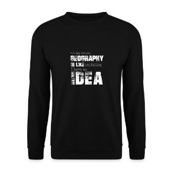 Geografie - Unisex Pullover - Schwarz - Vorne - Alina (178cm) & Michal (187cm)