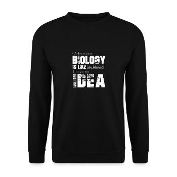 Biologie - Unisex Pullover - Schwarz - Vorne - Alina (178cm) & Michal (187cm)