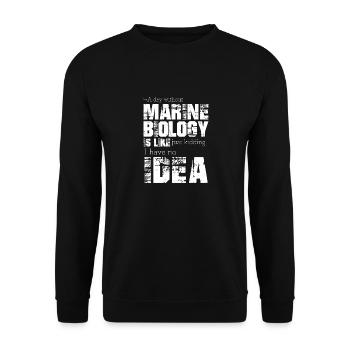 Marine biology - Unisex Sweatshirt - black - Front - Alina (178cm) & Michal (187cm)