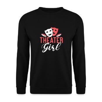 Actress Drama Broadway Musical Theater - Unisex Sweatshirt - black - Front - Alina (178cm) & Michal (187cm)