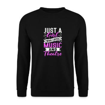 Actress Drama Broadway Musical Theater - Unisex Sweatshirt - black - Front - Alina (178cm) & Michal (187cm)