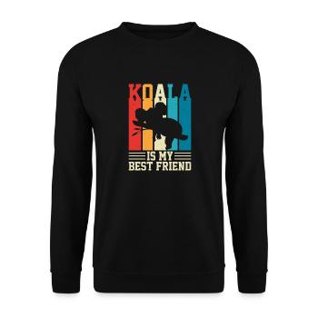 KOALAS BESTER FREUND - Unisex Pullover - Schwarz - Vorne - Alina (178cm) & Michal (187cm)
