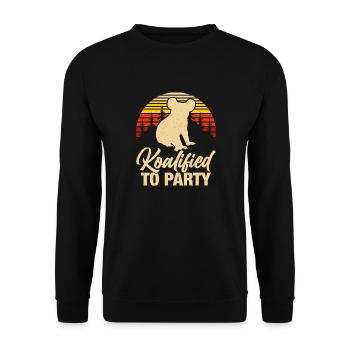 Koalified To Party - Sweat-shirt Unisexe - noir - Devant - Alina (178cm) & Michal (187cm)