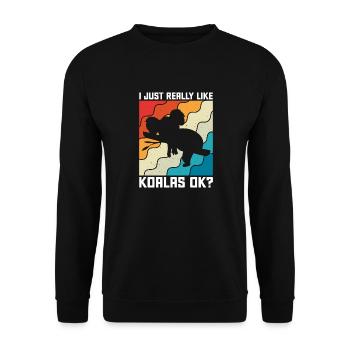 I Just Really Like Koalas Ok Koala Gift - Unisex Sweatshirt - black - Front - Alina (178cm) & Michal (187cm)