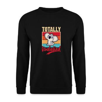 Totally koalified. blagues avec koala. - Sweat-shirt Unisexe - noir - Devant - Alina (178cm) & Michal (187cm)