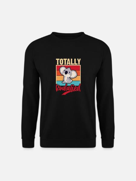 Total koalifiziert. Witze mit Koala. - Unisex Pullover - Schwarz