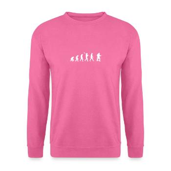 Feuerwehr Evolution Feuerwehrmann Frau Geschenk - Unisex Pullover - Pink - Vorne