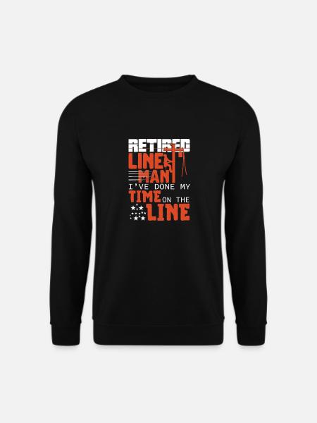 Retired Lineman - Unisex Sweatshirt - black