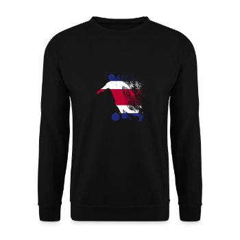 Équipe nationale du Costa Rica - Sweat-shirt Unisexe - noir - Devant - Alina (178cm) & Michal (187cm)