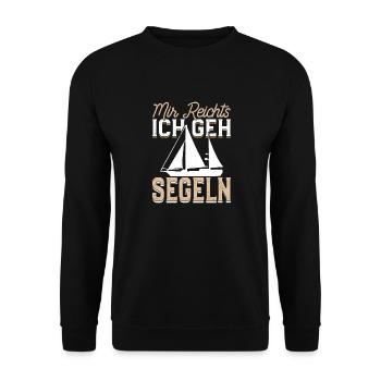 Mir Reichts ich gehe Segeln Helgoland design - Unisex Pullover - Schwarz - Vorne - Alina (178cm) & Michal (187cm)