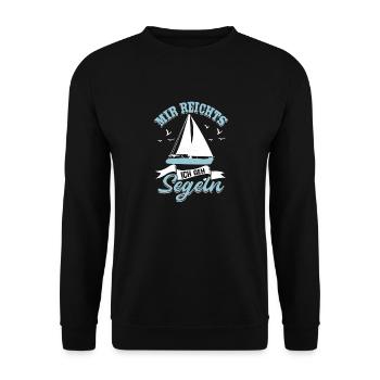 Mir reichts ich gehe Segeln Helgoland design - Unisex Pullover - Schwarz - Vorne - Alina (178cm) & Michal (187cm)