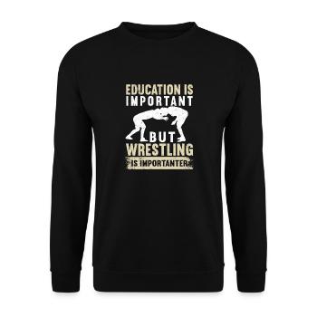 Lutte Lutte Lutteur Lutteur Cadeau de lutteur - Sweat-shirt Unisexe - noir - Devant - Alina (178cm) & Michal (187cm)