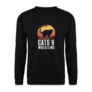 Lutte Lutte Lutteur Lutteur Cadeau de lutteur - Sweat-shirt Unisexe - noir - Devant - Alina (178cm) & Michal (187cm)