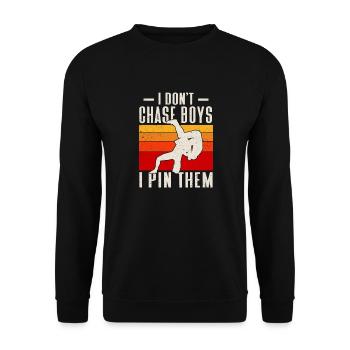 Lutte Lutte Cadeau de lutteur lutteur - Sweat-shirt Unisexe - noir - Devant - Alina (178cm) & Michal (187cm)