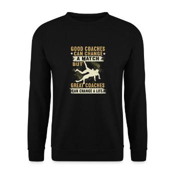 Lutte Lutte Cadeau de lutteur lutteur - Sweat-shirt Unisexe - noir - Devant - Alina (178cm) & Michal (187cm)