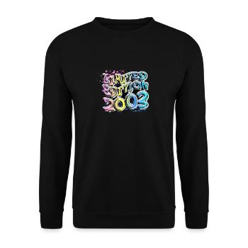 Limited Edition 2003 Graffiti - Unisex Sweatshirt - black - Front - Alina (178cm) & Michal (187cm)