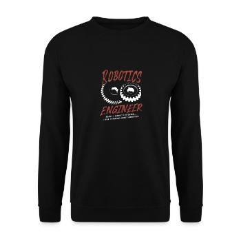 Ingénieur robotique Ingénieur mécanicien Robots - Sweat-shirt Unisexe - noir - Devant - Alina (178cm) & Michal (187cm)