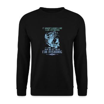 It may look like I'm - Unisex Sweatshirt - black - Front - Alina (178cm) & Michal (187cm)