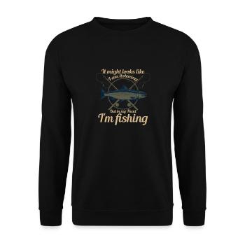 It may look like I'm - Unisex Sweatshirt - black - Front - Alina (178cm) & Michal (187cm)