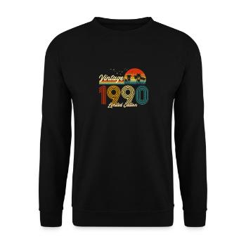 Vintage 1990 Cadeau en édition limitée pour anniversaire 22 - Sweat-shirt Unisexe - noir - Devant - Alina (178cm) & Michal (187cm)