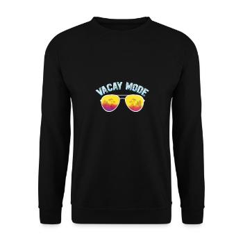 Vacay Mode Holiday Road Trip Holiday Outfit - Unisex Sweatshirt - black - Front - Alina (178cm) & Michal (187cm)